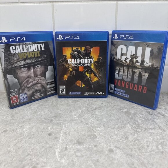 PS4 Call of Duty lot of 3 games. WWII, Black Ops and Vanguard - Picture 1 of 12